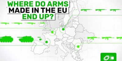 Where do arms made in the EU end up